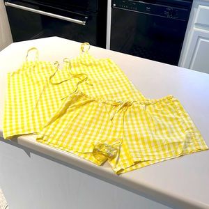 J. Crew Plaid Lounge Short Set (S)